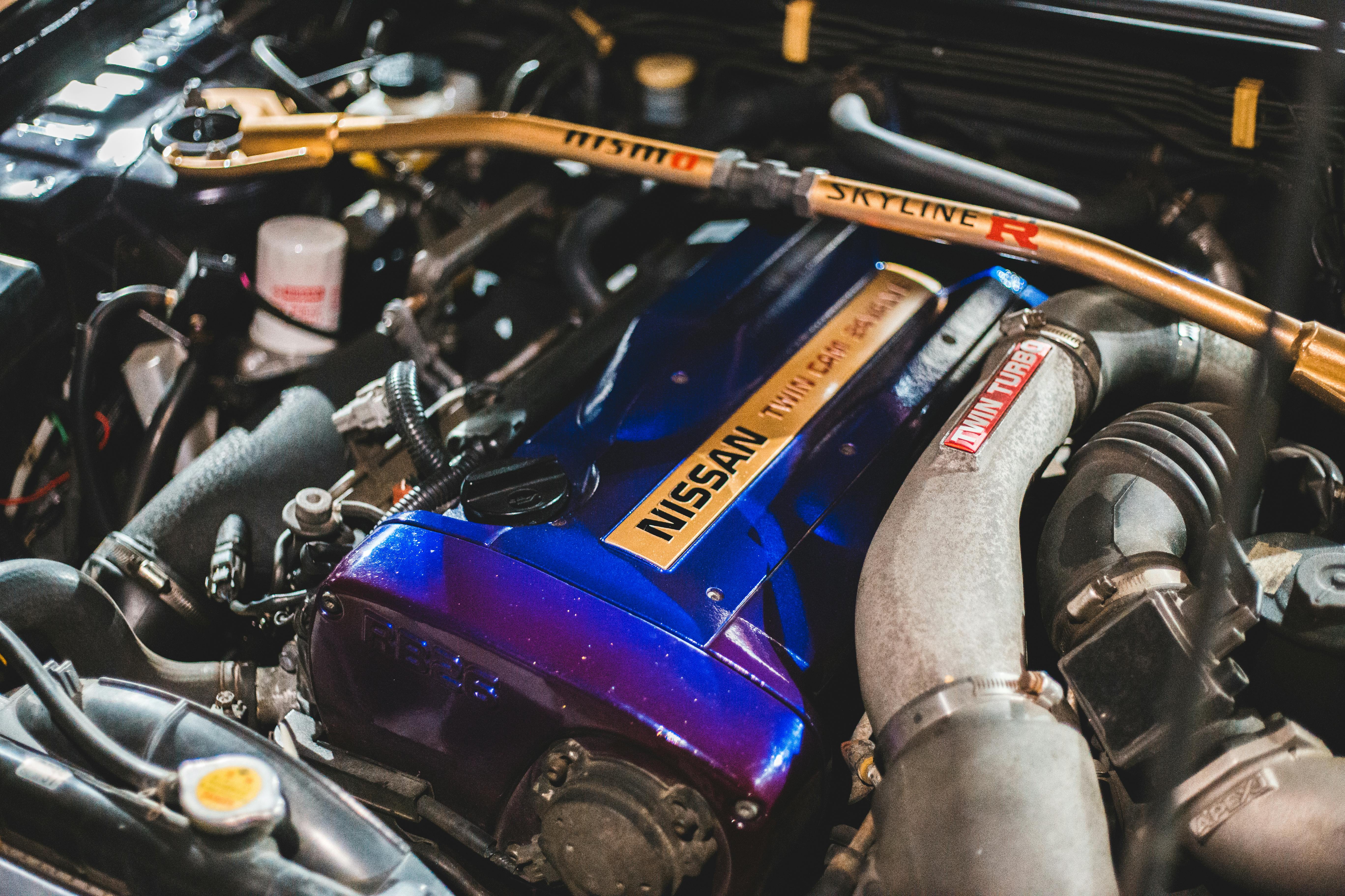 Mechanic working on a car